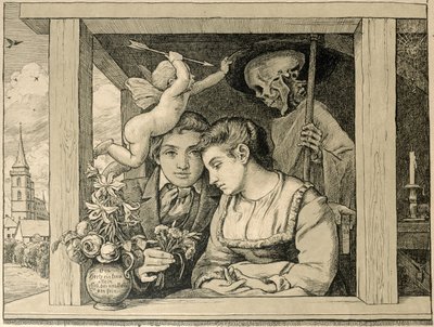 Reaper Death (Love and Death, The Newly-weds) by Hans Thoma